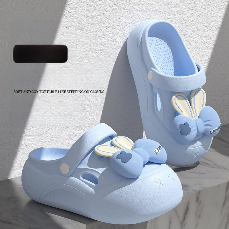 Sandale unisex Crocs din EVA, talpă groasă 5–6 cm, design Baotou Cartoon, crește înălțimea, vară 2025