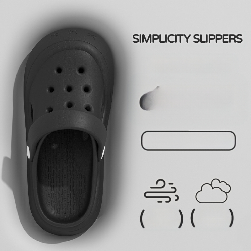 Sandale unisex Crocs din EVA, talpă groasă 5–6 cm, design Baotou Cartoon, crește înălțimea, vară 2025