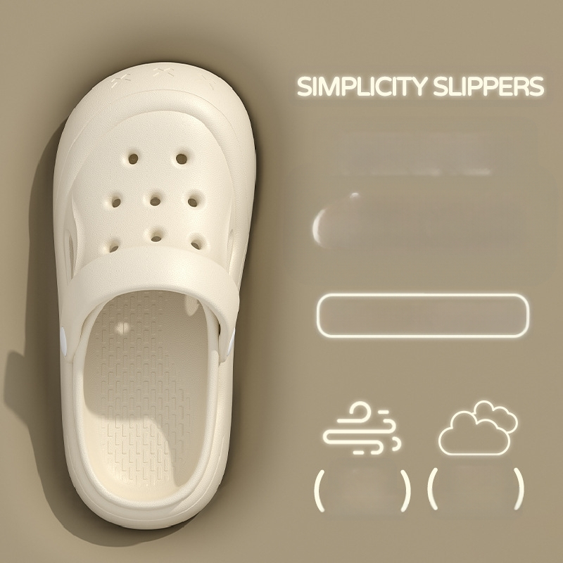 Sandale unisex Crocs din EVA, talpă groasă 5–6 cm, design Baotou Cartoon, crește înălțimea, vară 2025