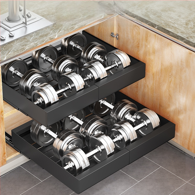 Teleskoopne köögisalvestusriiul - mitmekülgne, paigaldust vajab, süsinikteras, kaasaegne minimalistlik disain, ilmunud 2024