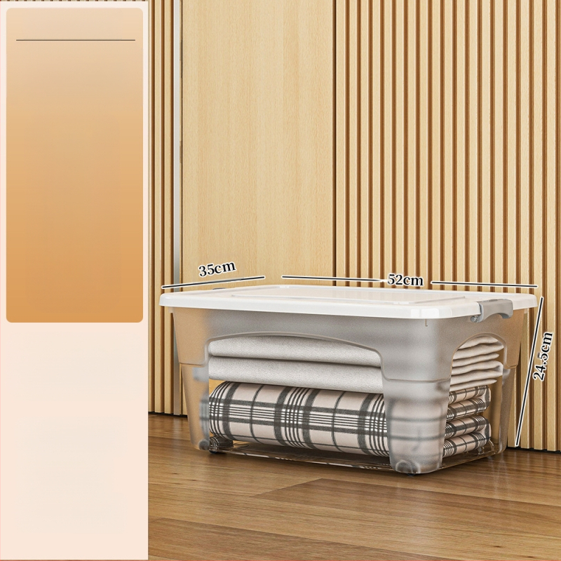 Пластмасова кутия за съхранение с колела — мултифункционална, 50–60 л, прахоустойчива и влагозащитна