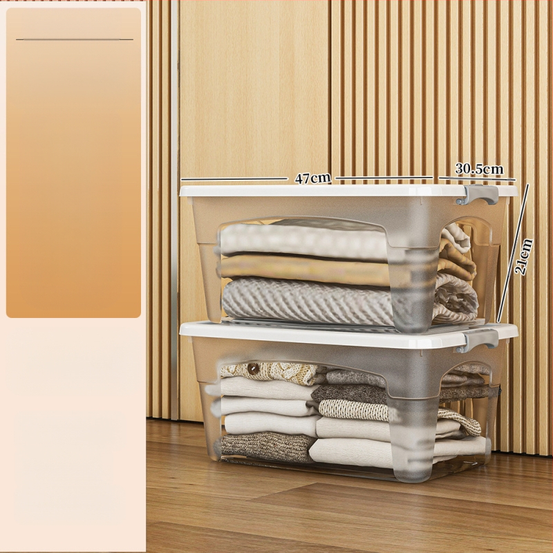 Пластмасова кутия за съхранение с колела — мултифункционална, 50–60 л, прахоустойчива и влагозащитна