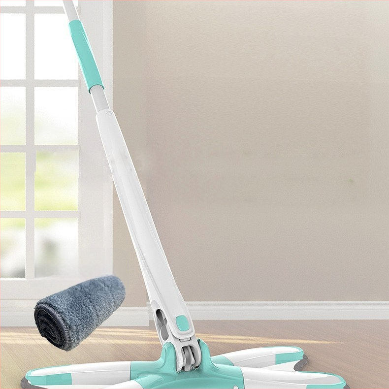 Pillangó klipszes lapos felmosó — kéz nélküli használat, összecsukható, nedves-száraz kettős használat