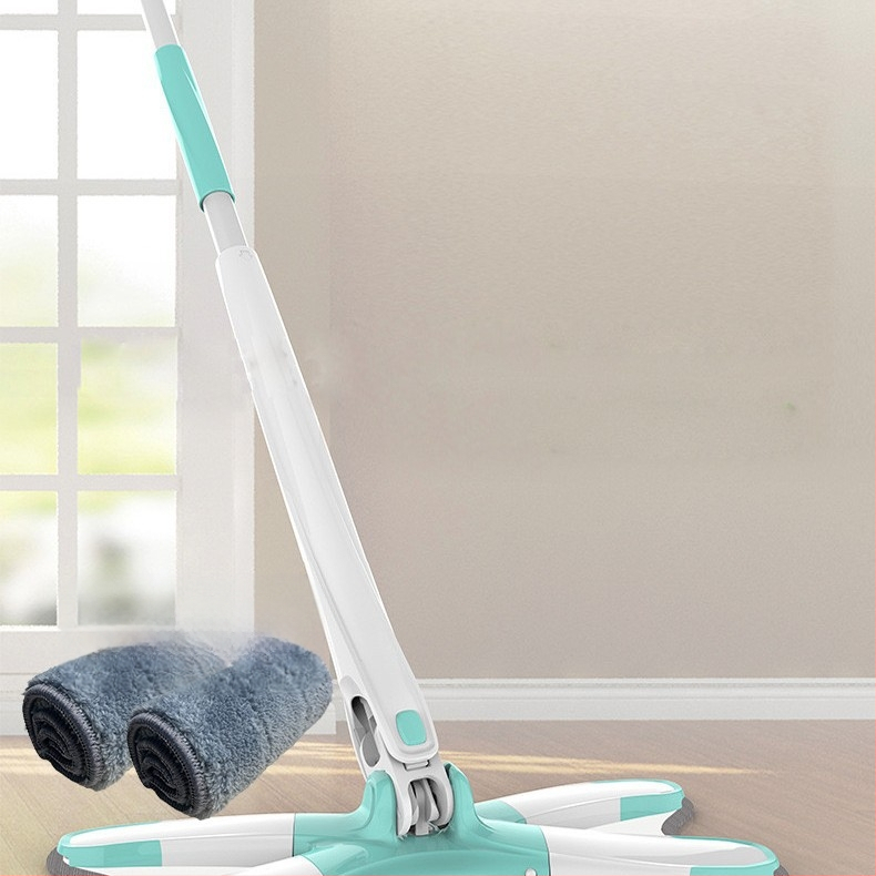 Pillangó klipszes lapos felmosó — kéz nélküli használat, összecsukható, nedves-száraz kettős használat