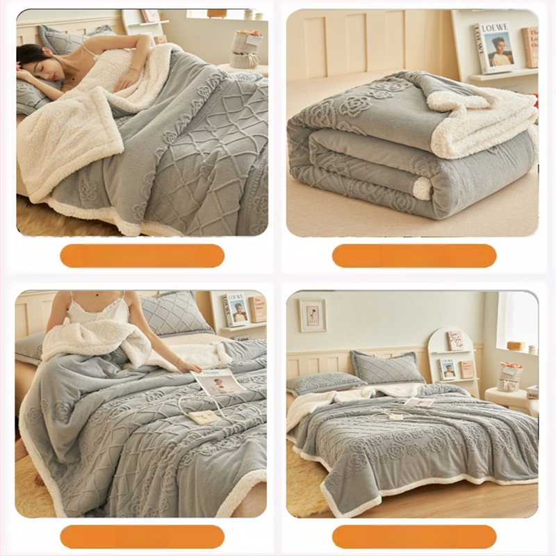 Bárány-fleece pléd irodai pihenéshez – Geometriai minta, Tavasz és Ősz (Anyag: Egyéb; Szűkülés 5%; Stílus: Egyszerű és modern)