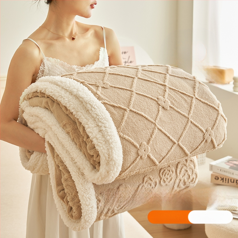 Bárány-fleece pléd irodai pihenéshez – Geometriai minta, Tavasz és Ősz (Anyag: Egyéb; Szűkülés 5%; Stílus: Egyszerű és modern)