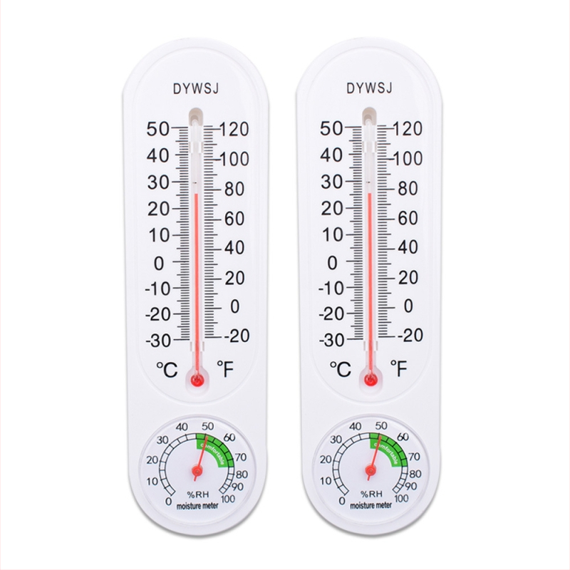 Higrometru de perete cu termometru, indicator analog, interval -30°C până la 50°C, 0-100% RH, precizie temperatură ±1°C, precizie umiditate ±5%