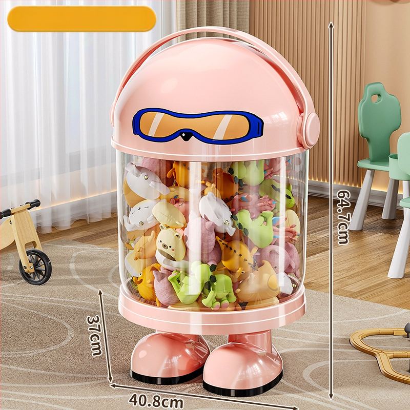 Пластмасова кутия за съхранение на играчки с прахозащитна тръба — модерен минималистичен стил за дневната