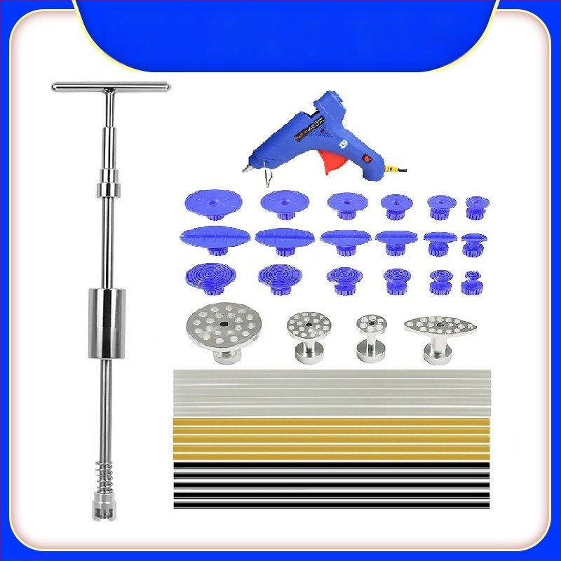 Инструмент за ремонт на вдлъбнати колата – плъзгащ чук, дърпач, тежък издърпващ прът