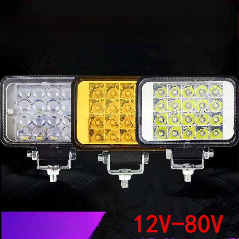 Több‑LED spotfény járművekhez – 144W, 12–80V, IP67, repülőipari alumínium, 30000 óra élettartam