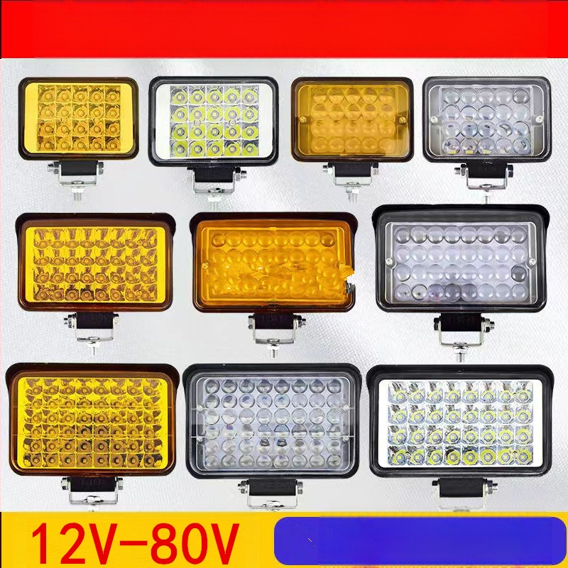 Több‑LED spotfény járművekhez – 144W, 12–80V, IP67, repülőipari alumínium, 30000 óra élettartam