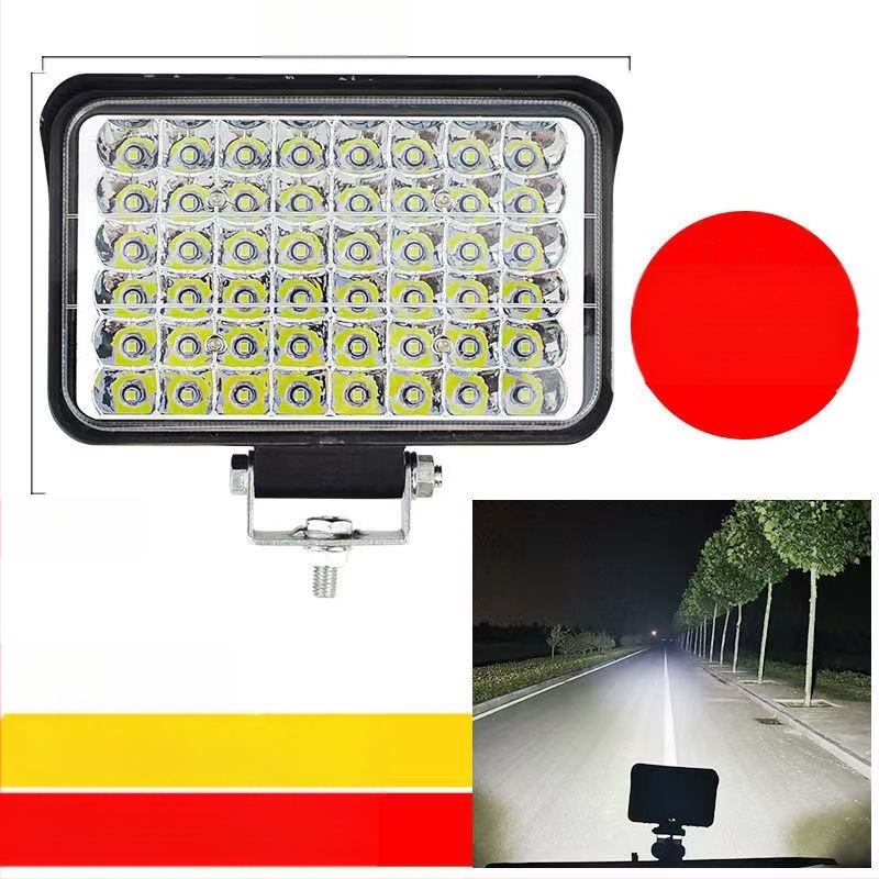 Több‑LED spotfény járművekhez – 144W, 12–80V, IP67, repülőipari alumínium, 30000 óra élettartam