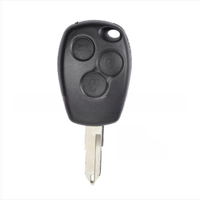 Carcasă cheie Renault – placă plată, corp ABS, lamă metalică, configurație 2-chei/3-chei, greutate 35 g