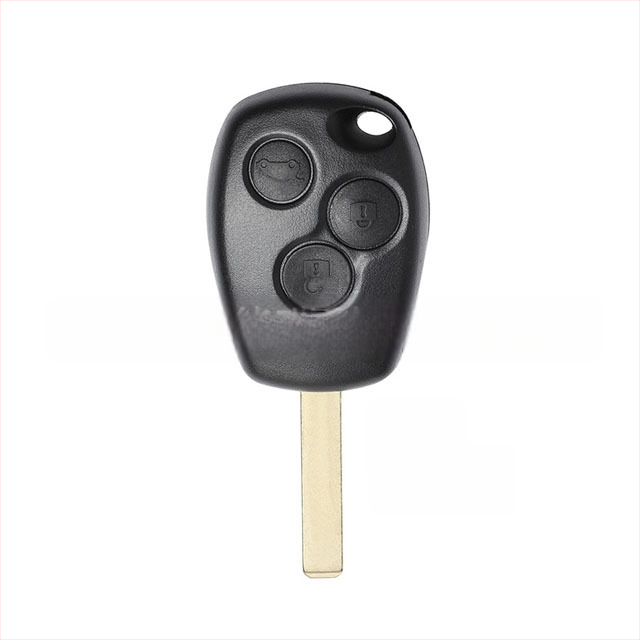 Carcasă cheie Renault – placă plată, corp ABS, lamă metalică, configurație 2-chei/3-chei, greutate 35 g