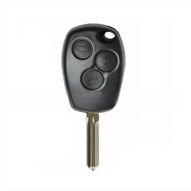 Carcasă cheie Renault – placă plată, corp ABS, lamă metalică, configurație 2-chei/3-chei, greutate 35 g