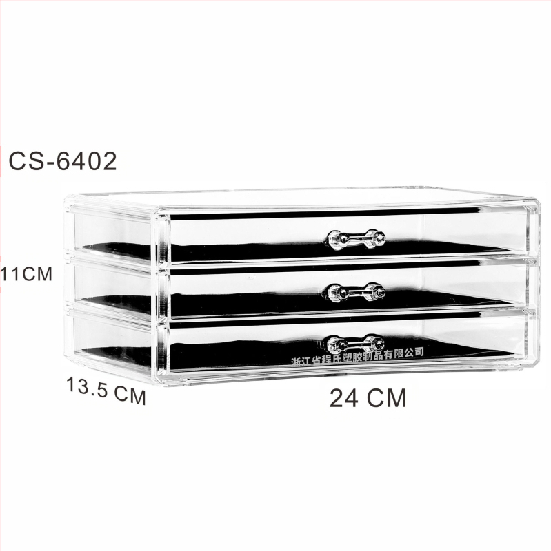 Skaidrus, sulankstomas stalčių dėklas kosmetikai ir smulkmenoms – biuro organizatorius nordiško stiliaus (akrilas; Yiwu kilmė)