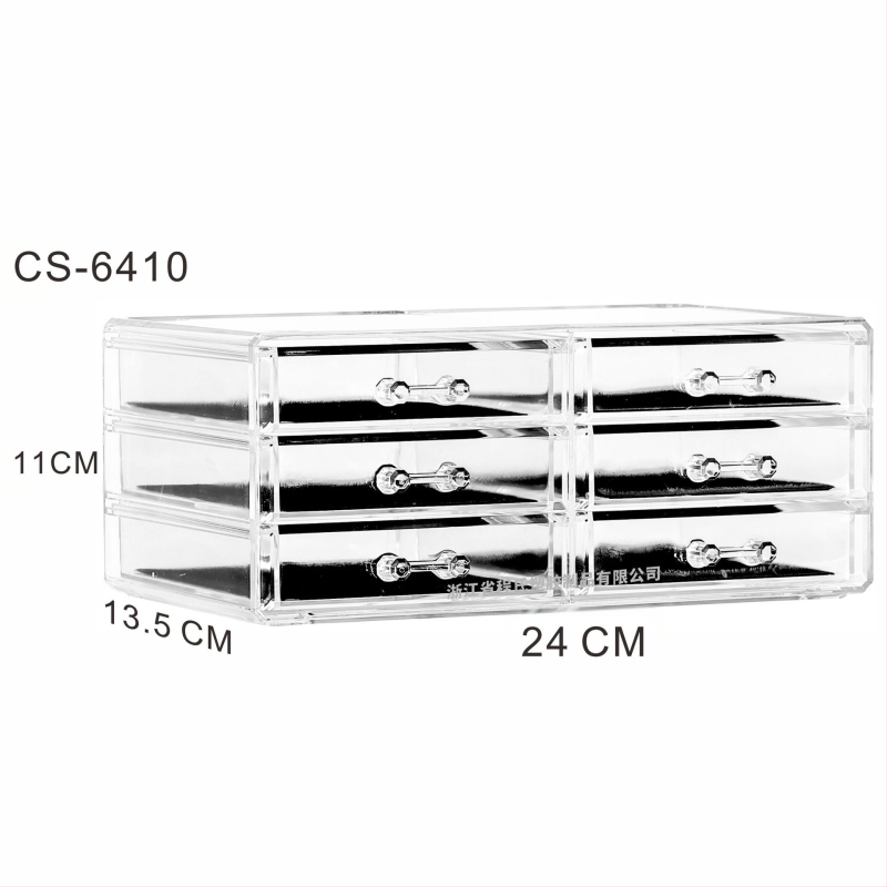 Skaidrus, sulankstomas stalčių dėklas kosmetikai ir smulkmenoms – biuro organizatorius nordiško stiliaus (akrilas; Yiwu kilmė)