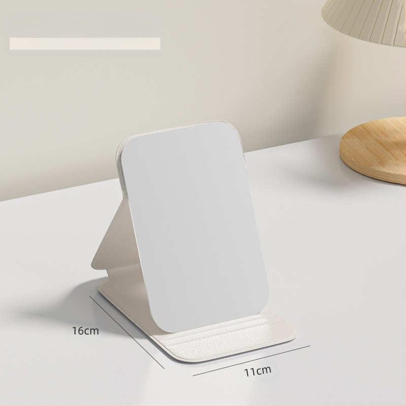 Сгъваемо козметично огледало с PU/PS/PVC рамка и алуминиево огледало – настолно козметично огледало, печат на лого и персонализация