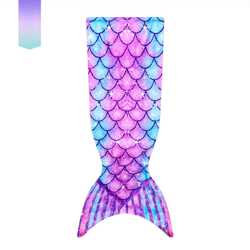 Sellőfarok pléd - puha, bőrbarát, meleg; poliészter anyag, 300 g, tavasz és ősz, geometriai mintázat, gyermekek és felnőttek részére