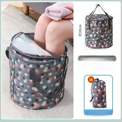 Vas pliabil portabil pentru picioare, pentru călătorii — PVC, design pliabil, pentru adulți