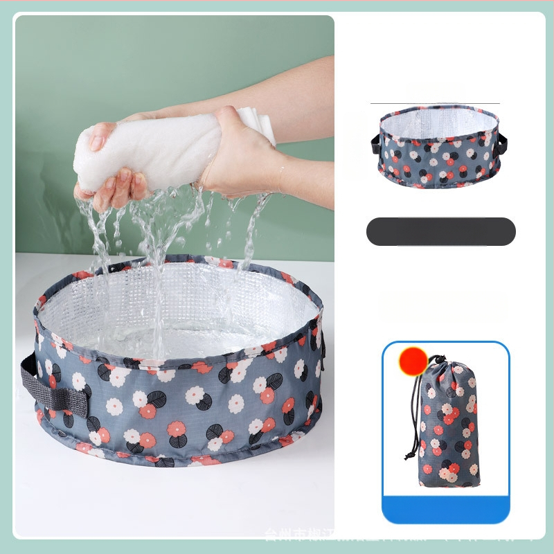 Vas pliabil portabil pentru picioare, pentru călătorii — PVC, design pliabil, pentru adulți