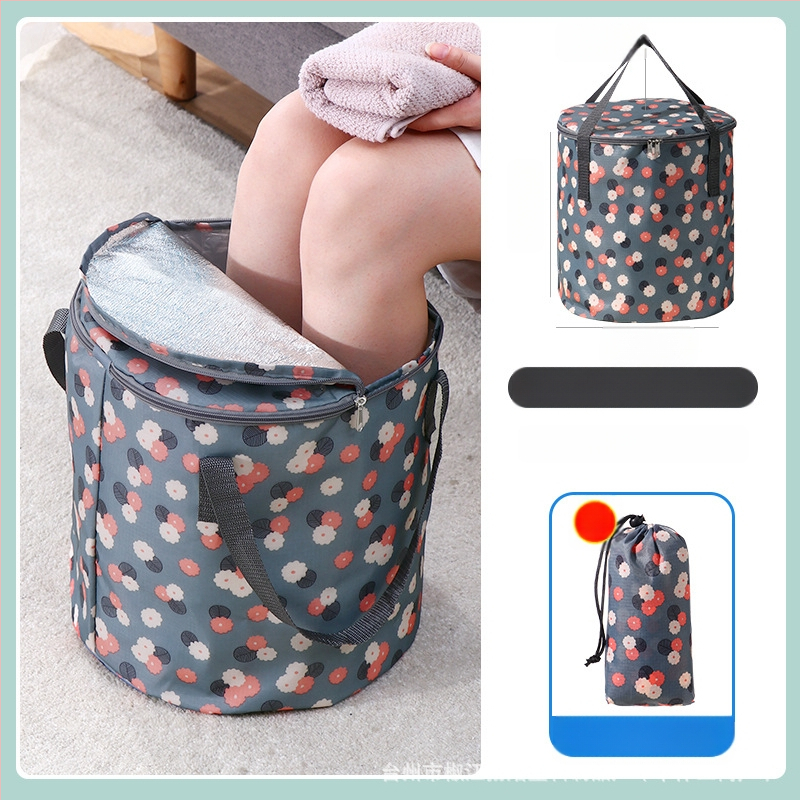 Vas pliabil portabil pentru picioare, pentru călătorii — PVC, design pliabil, pentru adulți