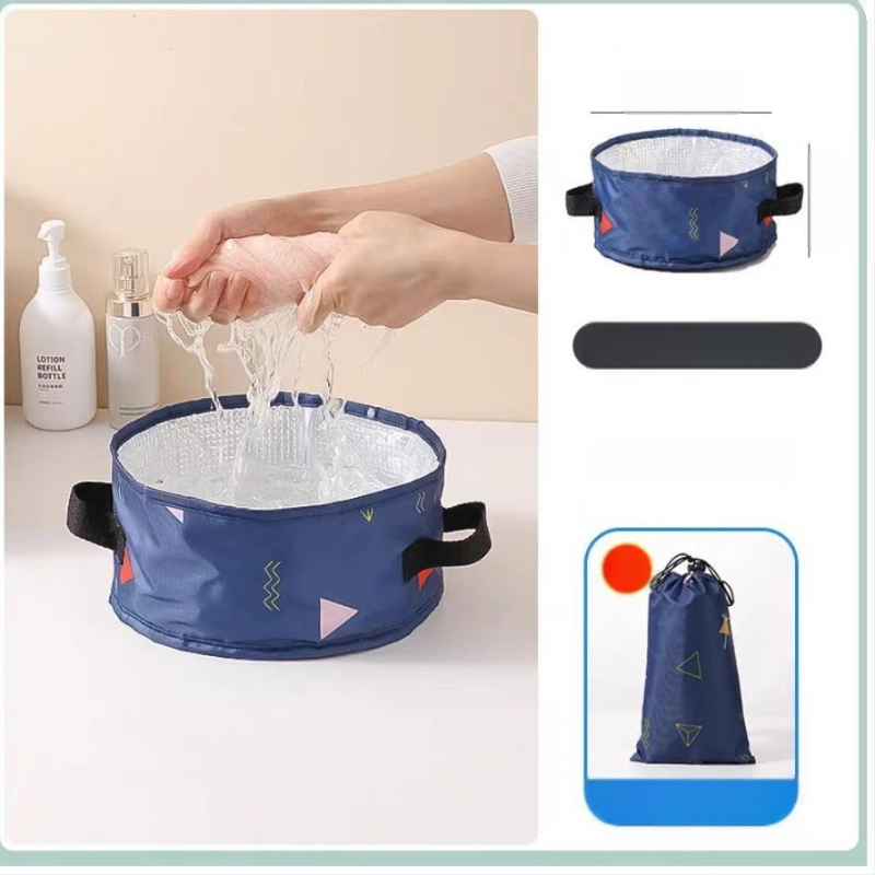 Vas pliabil portabil pentru picioare, pentru călătorii — PVC, design pliabil, pentru adulți