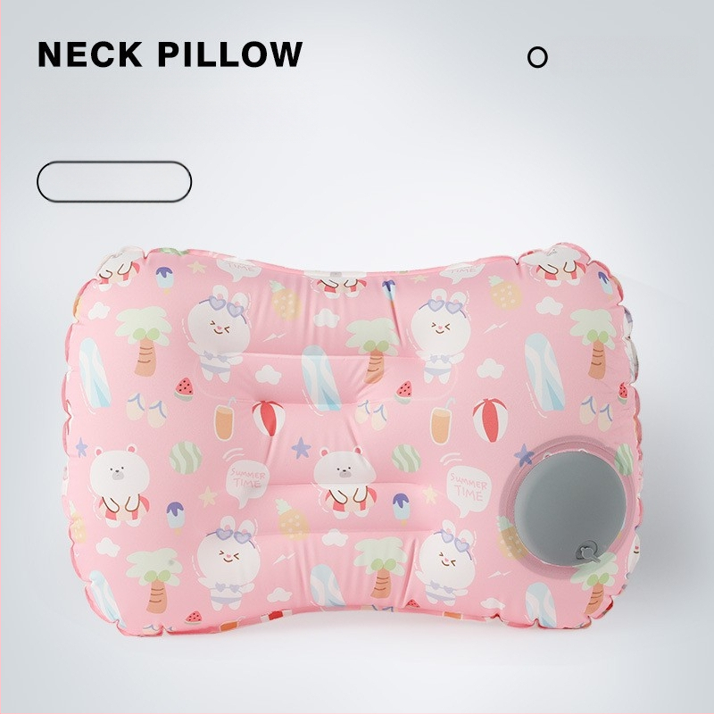 Utazási felfújható párna – Square modell, FlyingBear, 10 cm vastagság, környezetbarát PVC, súly 100 g