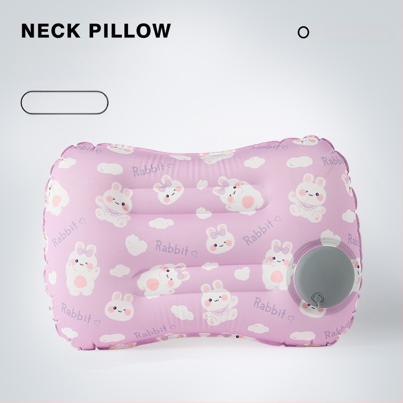 Utazási felfújható párna – Square modell, FlyingBear, 10 cm vastagság, környezetbarát PVC, súly 100 g