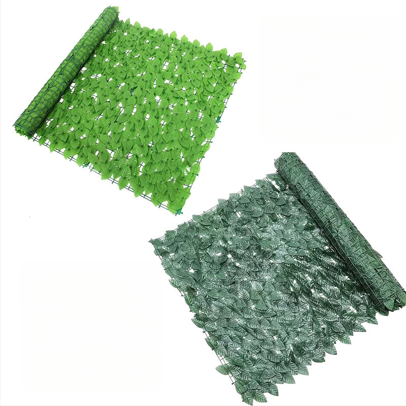 Mű falevél panel a falak és a mennyezet dekorálásához; ideális esküvők, kültéri terek és fotórekvizítumok számára — anyagok: műanyag, selyemvirágok, poliészter szövet; technikák: reliefes nyomás és szitanyomás.