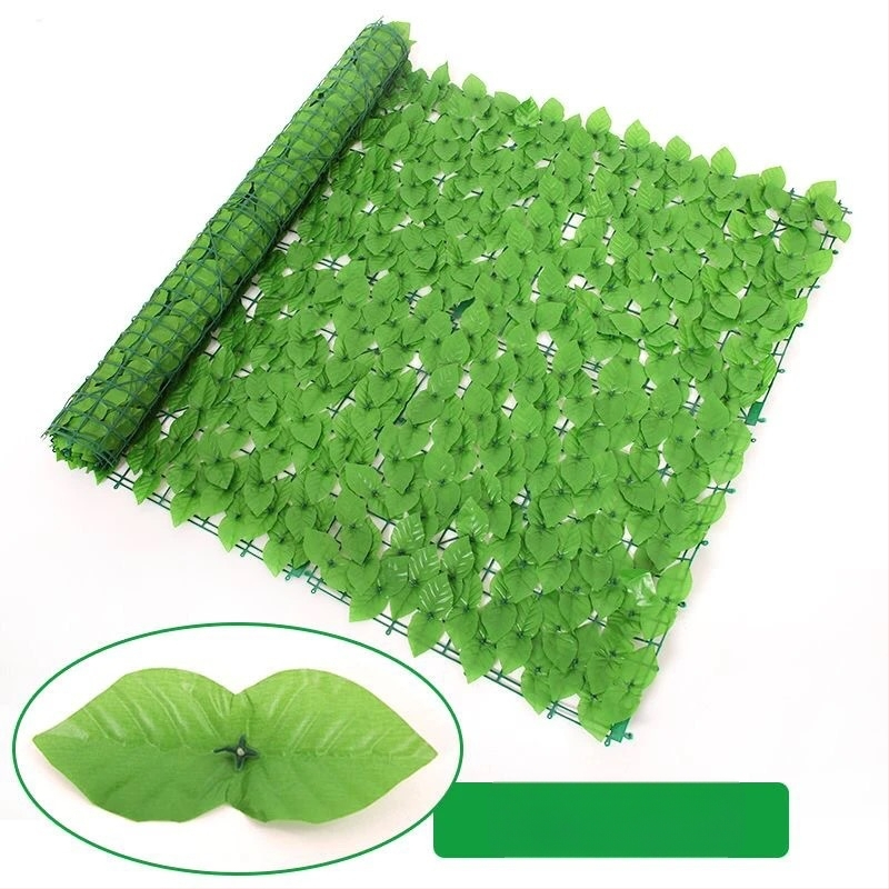 Mű falevél panel a falak és a mennyezet dekorálásához; ideális esküvők, kültéri terek és fotórekvizítumok számára — anyagok: műanyag, selyemvirágok, poliészter szövet; technikák: reliefes nyomás és szitanyomás.