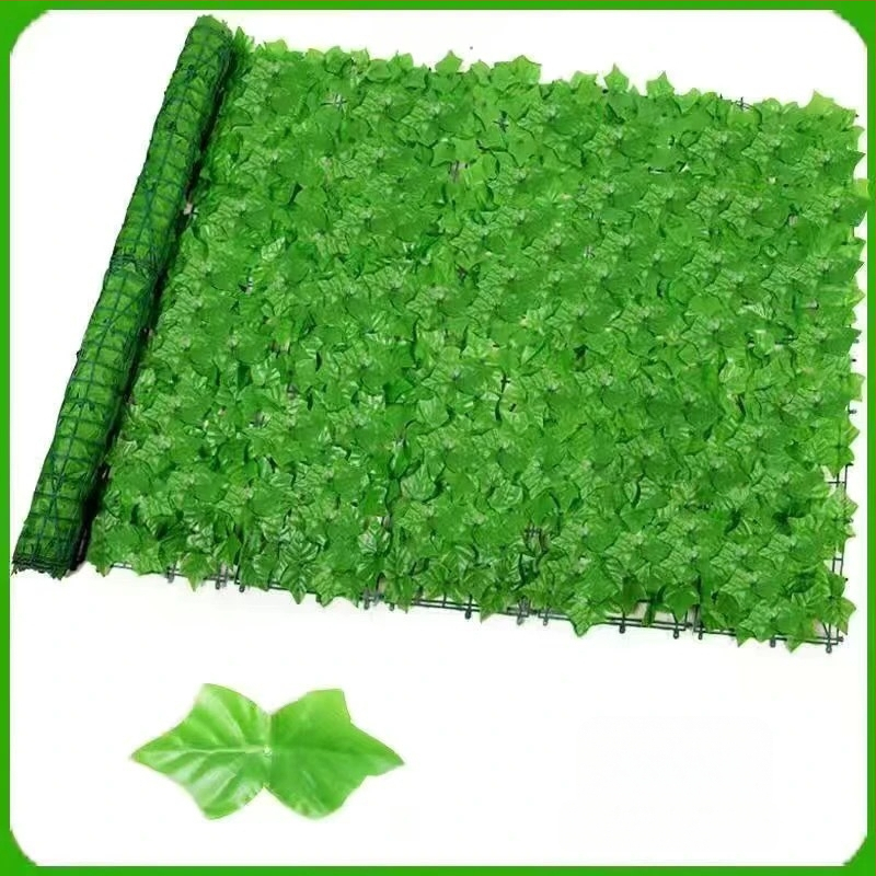 Mű falevél panel a falak és a mennyezet dekorálásához; ideális esküvők, kültéri terek és fotórekvizítumok számára — anyagok: műanyag, selyemvirágok, poliészter szövet; technikák: reliefes nyomás és szitanyomás.