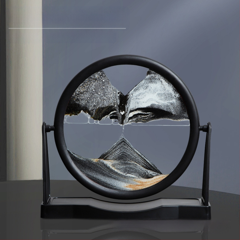 Nappali dísz homokfestés: 3D dinamikus homokfestő művészeti alkotás geometriai dizájnnal (Anyag: Üveg; Gyártási folyamat: Csiszolás; Felület: Polírozás; Függő forma: Dísz; Stílus: Geometria)