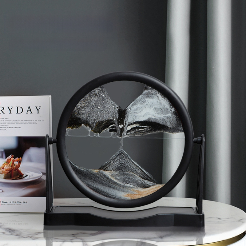 Nappali dísz homokfestés: 3D dinamikus homokfestő művészeti alkotás geometriai dizájnnal (Anyag: Üveg; Gyártási folyamat: Csiszolás; Felület: Polírozás; Függő forma: Dísz; Stílus: Geometria)