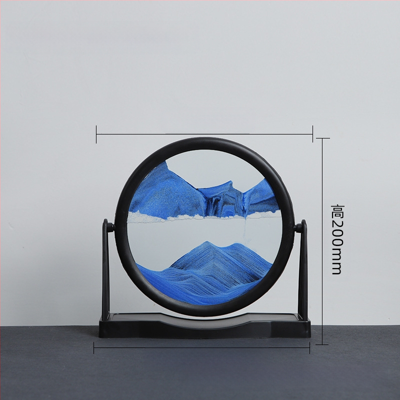 Nappali dísz homokfestés: 3D dinamikus homokfestő művészeti alkotás geometriai dizájnnal (Anyag: Üveg; Gyártási folyamat: Csiszolás; Felület: Polírozás; Függő forma: Dísz; Stílus: Geometria)