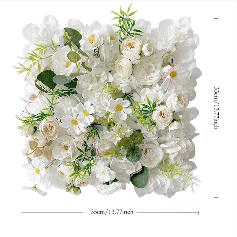 Dirbtinis gėlių sienos dekoras su plastikiniais ir šilko gėlėmis, Monetų sodo tema, Prekės ženklas Xinpeng