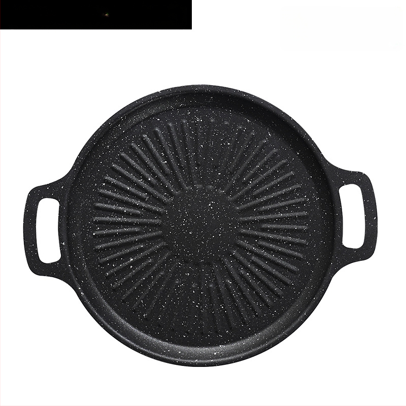 Okrugli grill tigan za kampiranje – prijenosni, bezdimni, s protivljeplivim premazom, lako se čisti