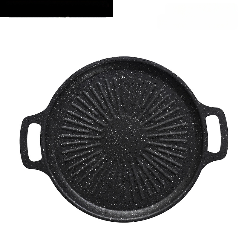 Okrugli grill tigan za kampiranje – prijenosni, bezdimni, s protivljeplivim premazom, lako se čisti