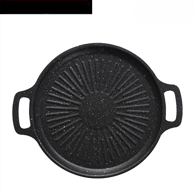 Okrugli grill tigan za kampiranje – prijenosni, bezdimni, s protivljeplivim premazom, lako se čisti