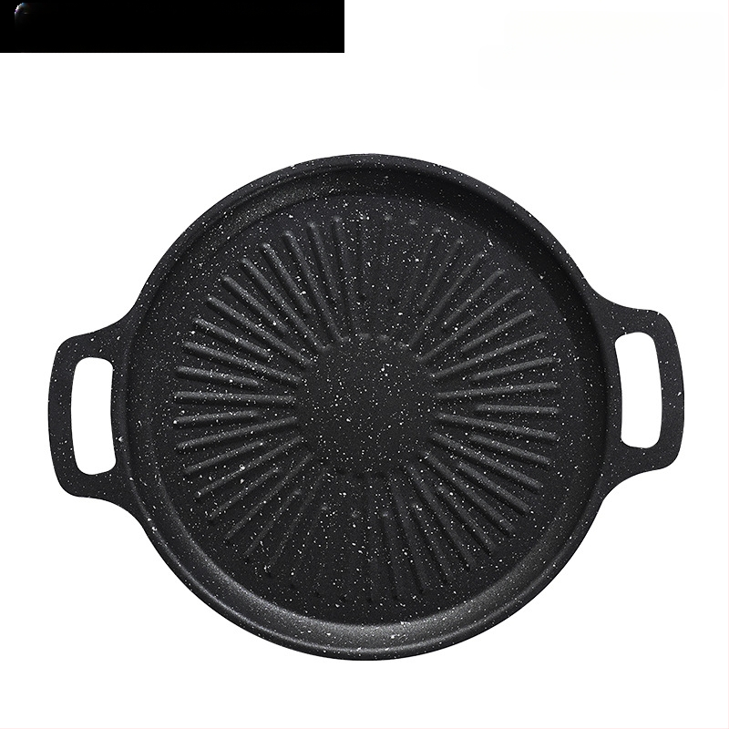 Okrugli grill tigan za kampiranje – prijenosni, bezdimni, s protivljeplivim premazom, lako se čisti