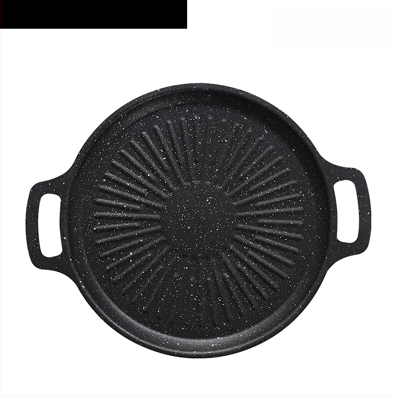 Okrugli grill tigan za kampiranje – prijenosni, bezdimni, s protivljeplivim premazom, lako se čisti