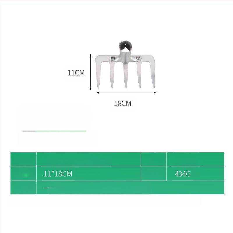 Greblă din oțel cu zece dinți — unealtă multifuncțională pentru afânarea solului