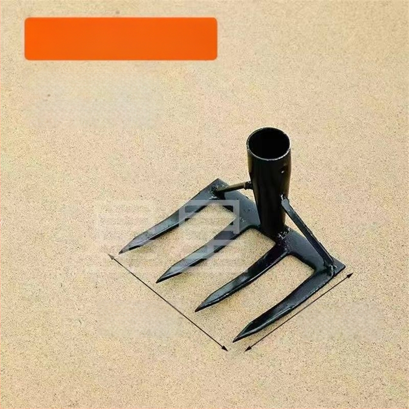 Greblă din oțel cu zece dinți — unealtă multifuncțională pentru afânarea solului