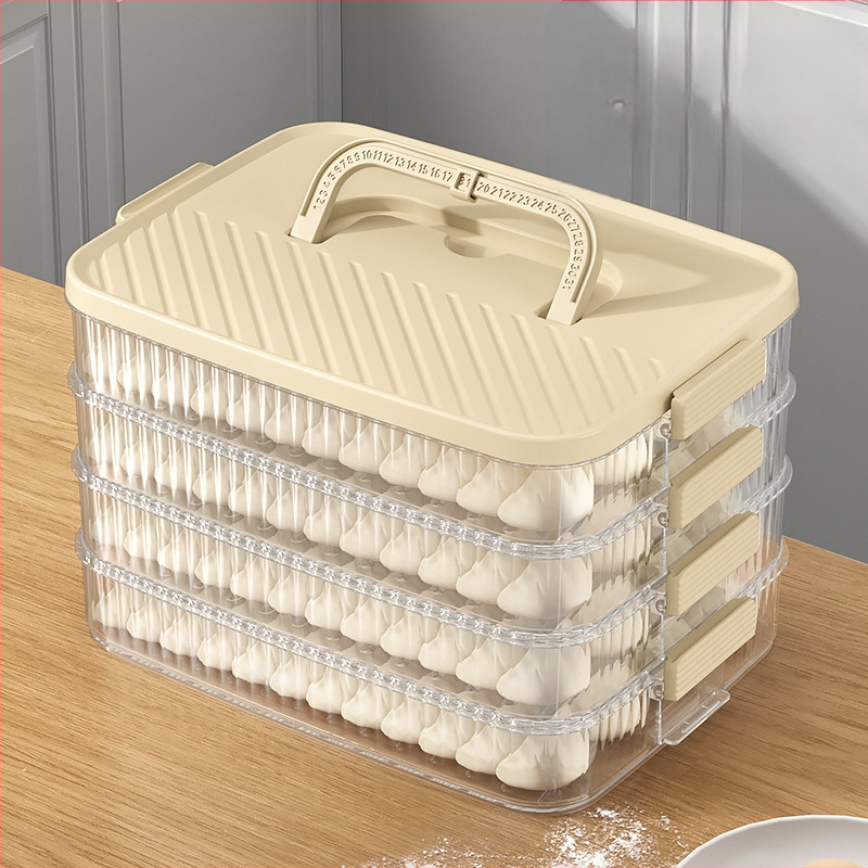 Dumplings hoiukarp – kaasaskantav, vaakumiga suletav, mitmepiireline, toidukvaliteediga plastik, sügavkülmasalvestuseks