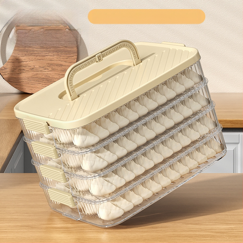 Dumplings hoiukarp – kaasaskantav, vaakumiga suletav, mitmepiireline, toidukvaliteediga plastik, sügavkülmasalvestuseks