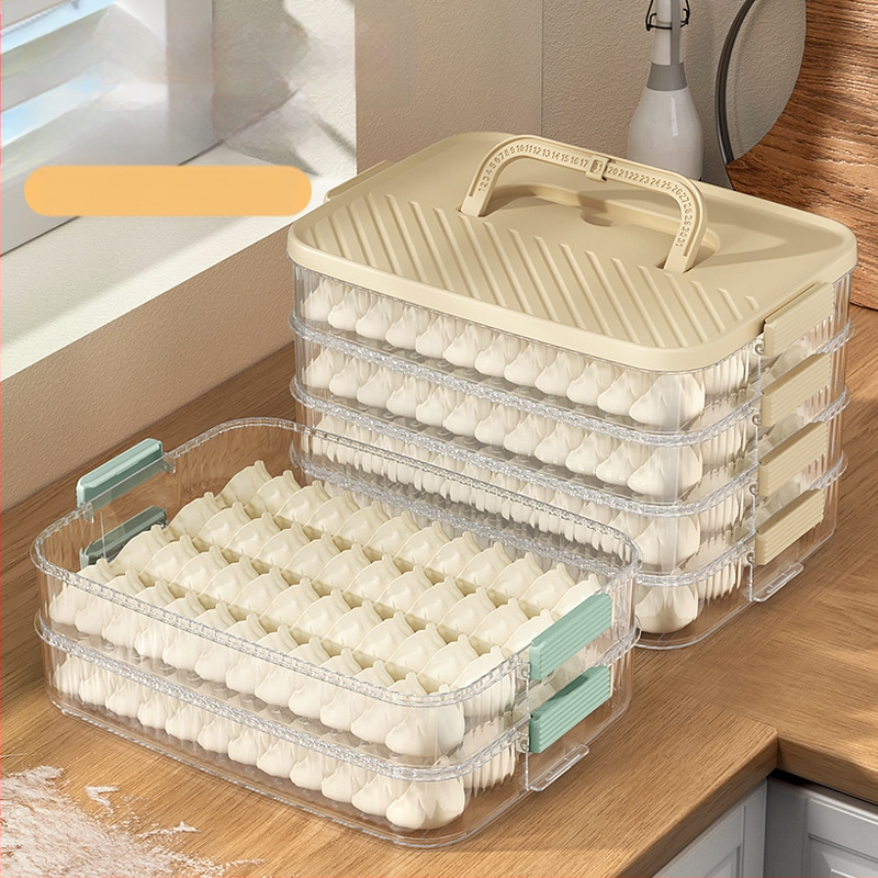 Dumplings hoiukarp – kaasaskantav, vaakumiga suletav, mitmepiireline, toidukvaliteediga plastik, sügavkülmasalvestuseks