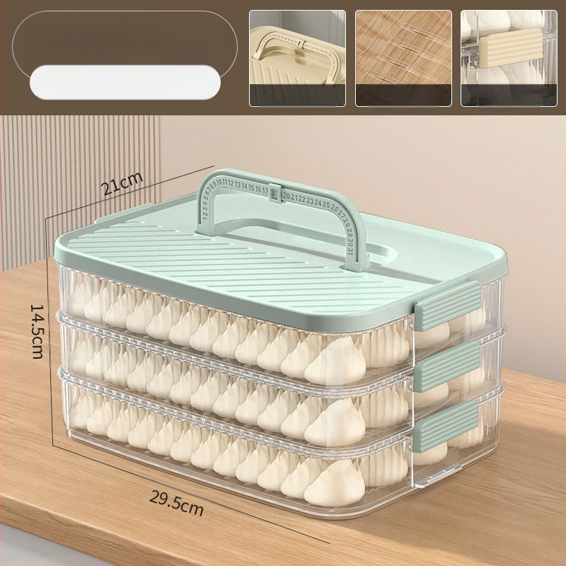 Dumplings hoiukarp – kaasaskantav, vaakumiga suletav, mitmepiireline, toidukvaliteediga plastik, sügavkülmasalvestuseks