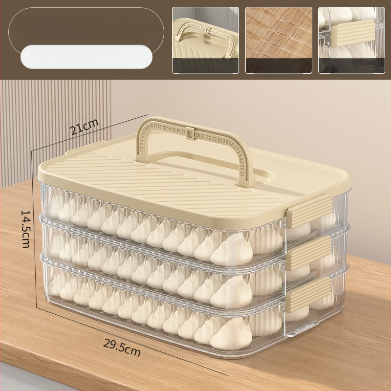 Dumplings hoiukarp – kaasaskantav, vaakumiga suletav, mitmepiireline, toidukvaliteediga plastik, sügavkülmasalvestuseks