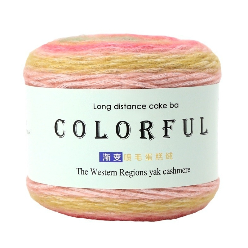 Градиентно боядисана вълнена топка за ръчно плетене – Spray-spun, средна дебелина