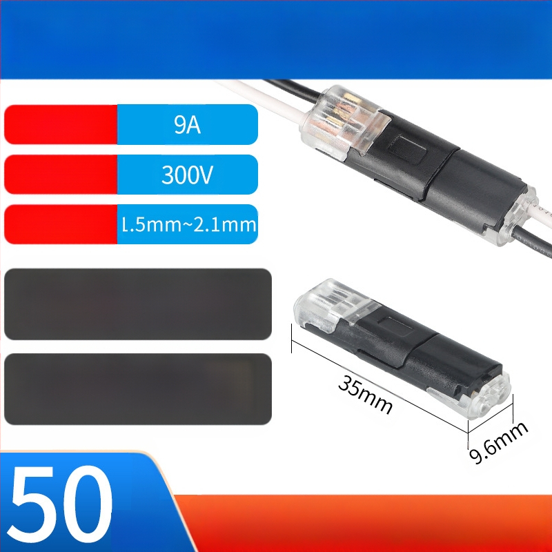 Beef time LED D2 бърз конектор – 1 пин терминал за кабел към кабел, директно свързване чрез plug-in, изолационен материал: фосфорен мед с висока чистота, кабелен диапазон 0.35–0.75 мм, за LED осветление